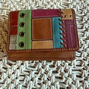 Fossil patchwork wallet